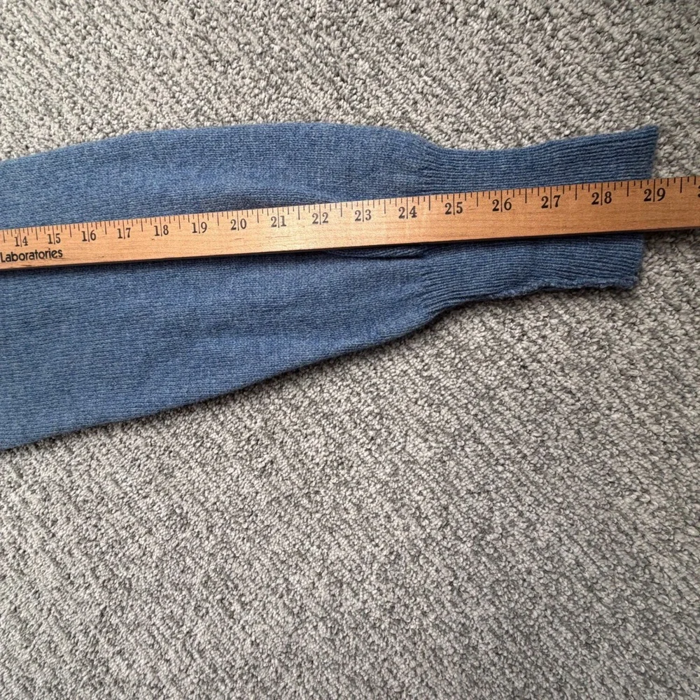 Lord Jeff Cardigan Sweater Men XL Blue Virgin Lambswool Blend V-Neck USA Made